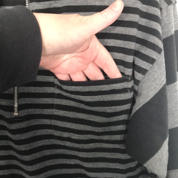 🖤ALISON BLAIR DRESS SIZE LARGE BLACK AND GREY STRIPES GREAT CONDITION! - Picture 2 of 6